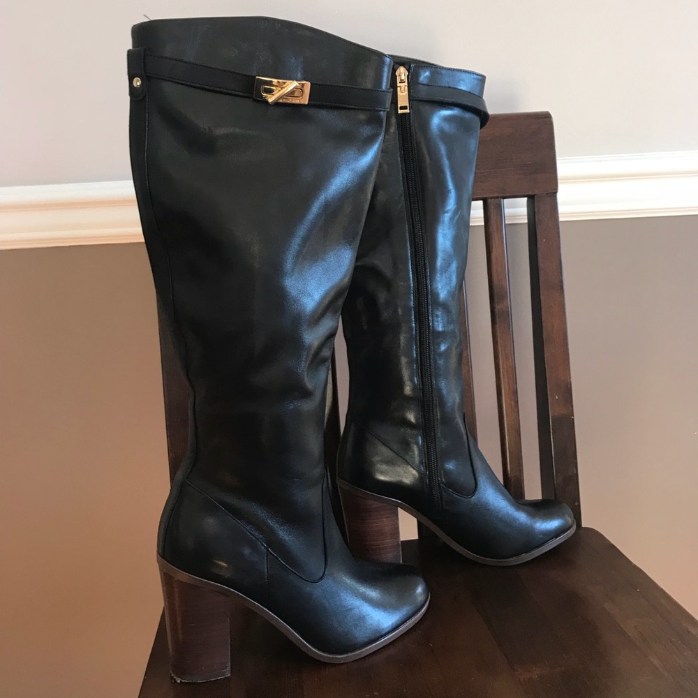 Tommy Hilfiger Black Leather Boots